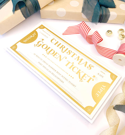 Golden Ticket Gold | Christmas Gift Voucher