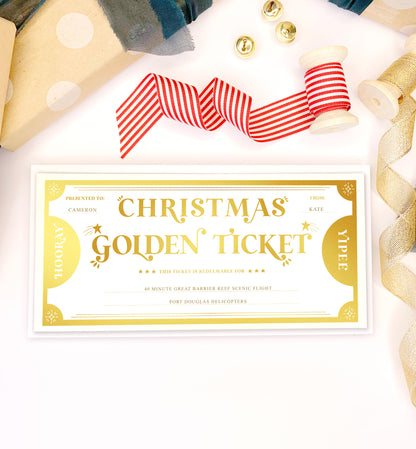 Golden Ticket Gold | Christmas Gift Voucher