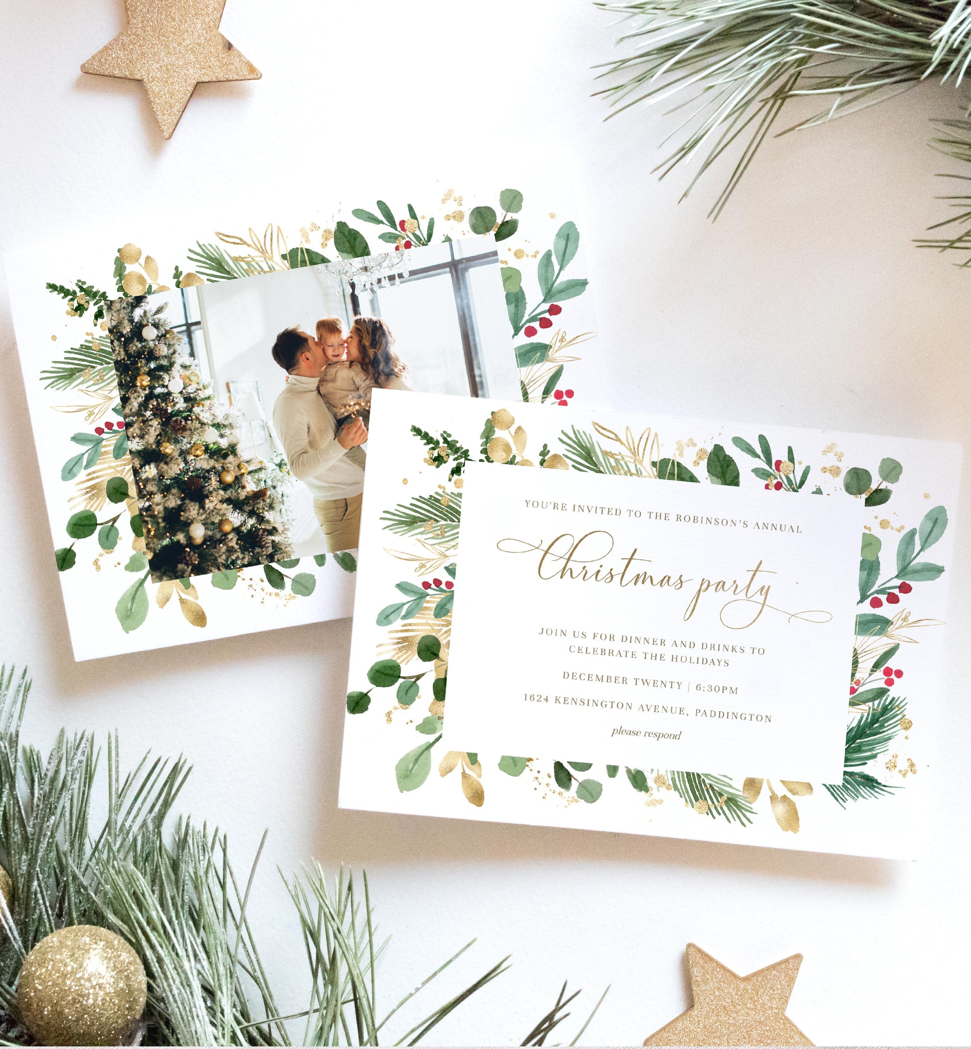 Merriment Christmas | Printable Christmas Party Invitation – Black Bow Studio merriment-christmas-printable-christmas-party-invitation-black-bow-studio