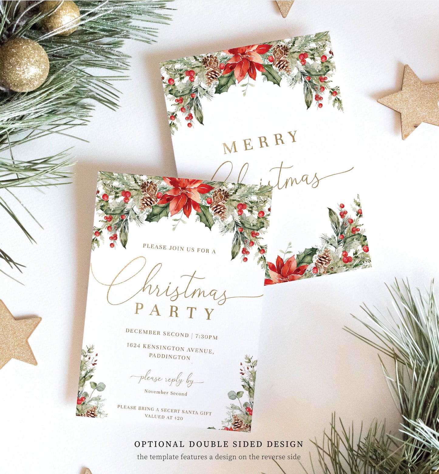 Nutmeg Noel | Printable Christmas Party Invitation