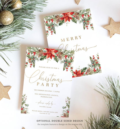 Nutmeg Noel | Printable Christmas Party Invitation