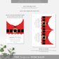 Santa Coat Red | Printable Christmas Party Invitation - Black Bow Studio
