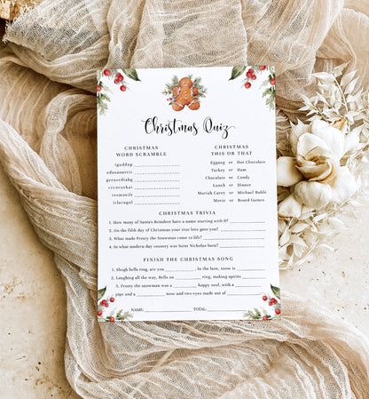 Nutmeg Noel | Printable Christmas Quiz Game Template