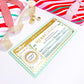 Ferras Greenery Gold | Scratch-off Christmas Boarding Pass