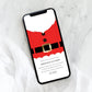 Santa Red | Smartphone Christmas Invitation Template