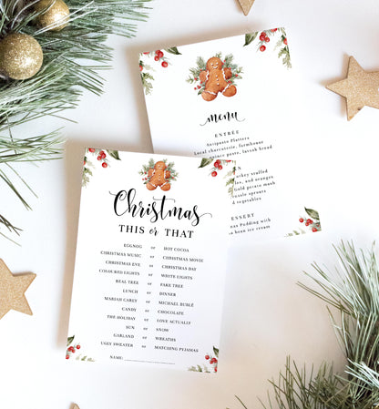 Nutmeg Noel | Printable Christmas This Or That Game Template