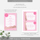 Barbie Party Pink Gold | Printable Cocktails Bar Menu Sign Template