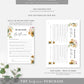 Mews Floral White | Printable Dear Baby Shower Game Template
