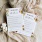 Mews Floral White | Printable Dear Baby Shower Game Template