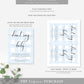 Gingham Blue | Printable Don't Say Baby Game Sign Template