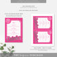 Barbie Party Hot Pink Silver | Printable Bar Menu Sign Template