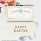 Easter Gift Voucher Template, Fully Custom Printable Gift Certificate Easter Present, Easter Gift Coupon, Alternative Easter Gift, Stripe
