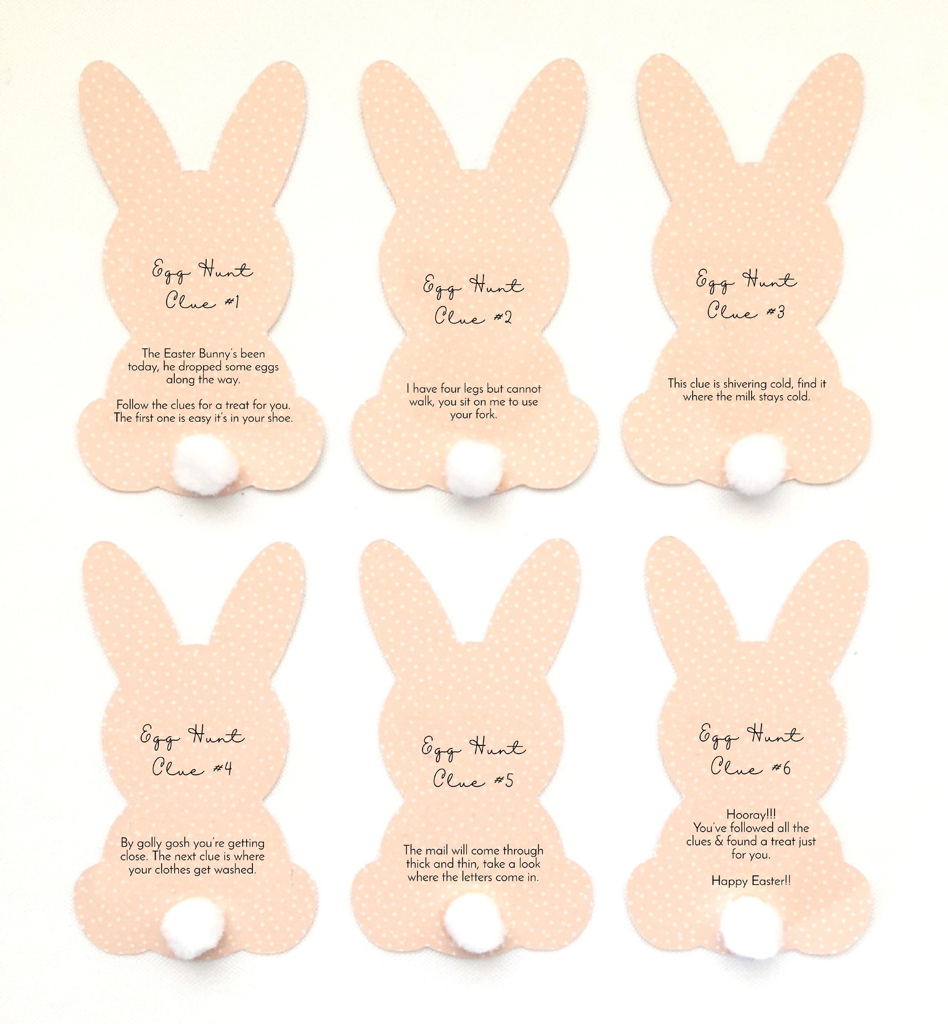 Printable Easter Egg Hunt Clues - Easter Egg Hunt Props - Editable Easter Egg Hunt Game Sign - Easter Bunny