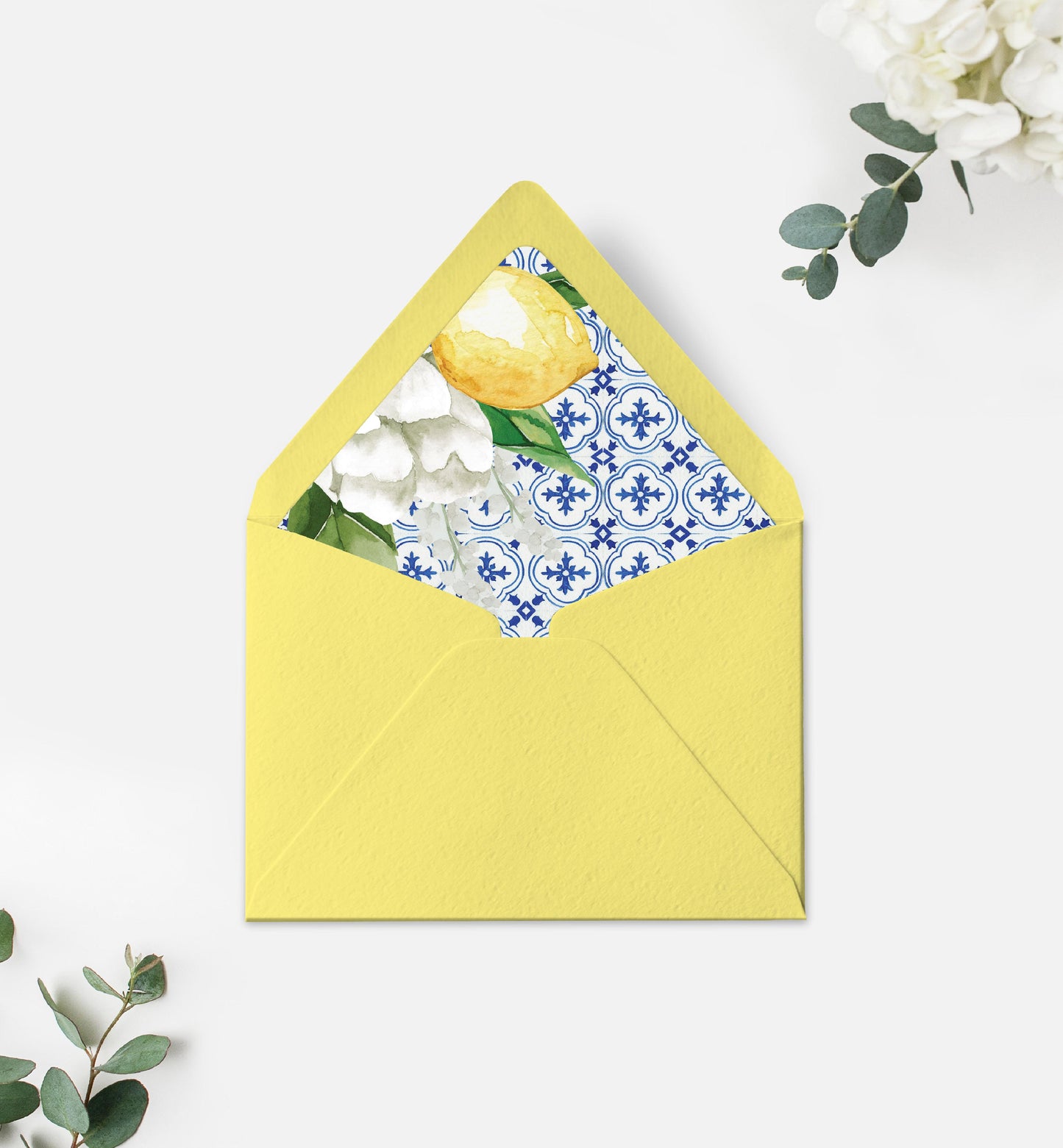 The Med Lemons | Printable Envelope Liner - Black Bow Studio