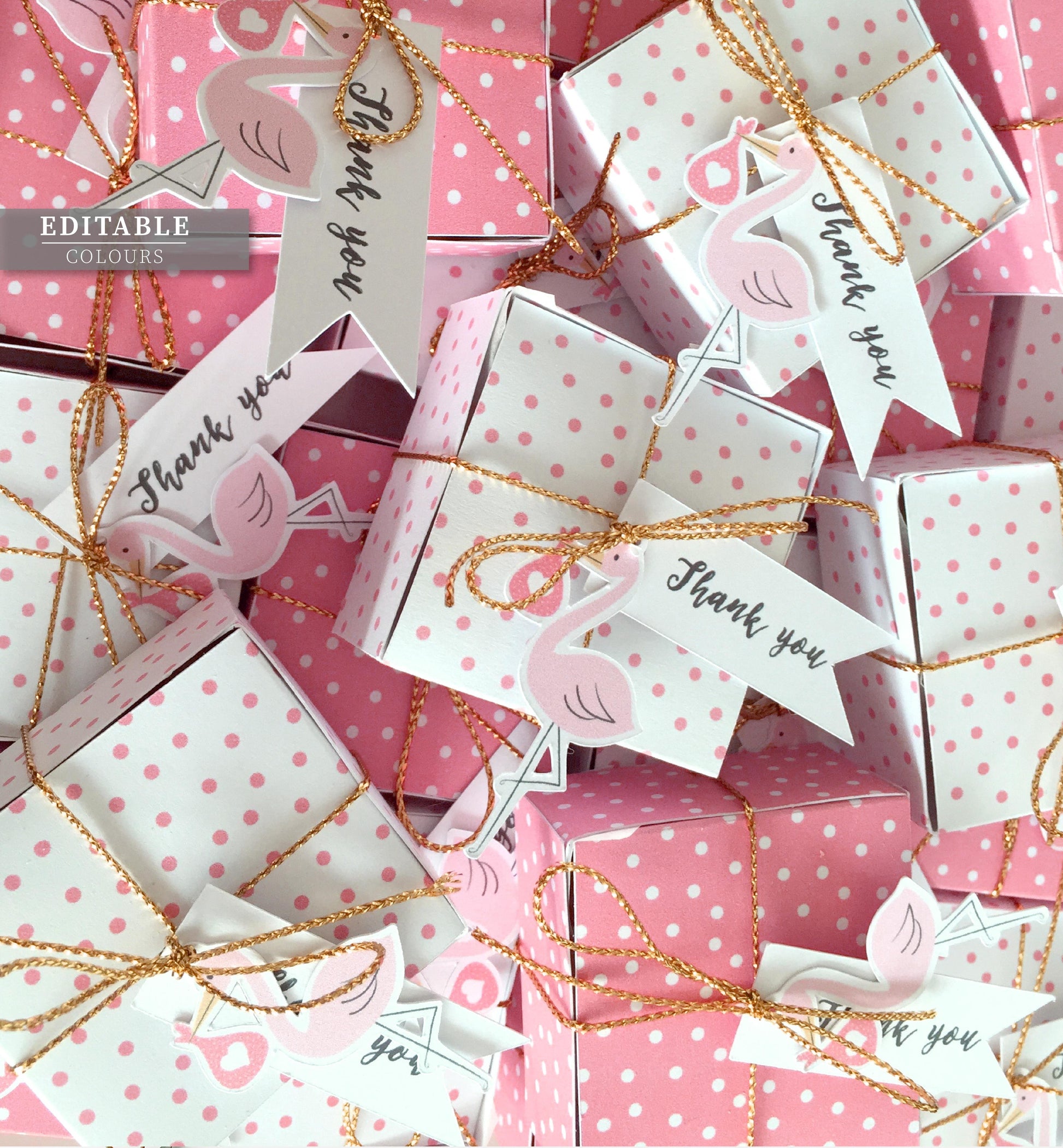 Polka Dot | Printable Favour Boxes - Black Bow Studio