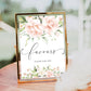 Pemberley Floral Pink | Printable Favours Sign Template