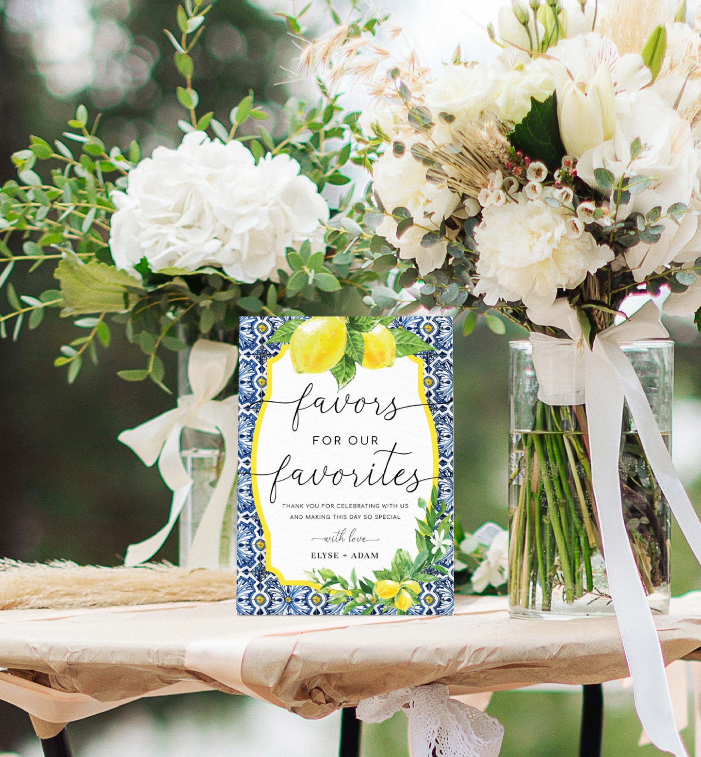 Positano Lemons | Printable Favours Sign Template