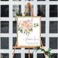 Cambridge Floral Multi | Printable Flower Bar Sign Template - Black Bow Studio