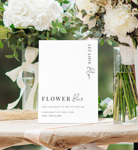 Estelle White | Printable Flower Bar Sign