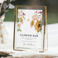 Mews Floral White | Printable Flower Bar Sign