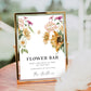 Mews Floral White | Printable Flower Bar Sign