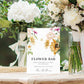 Mews Floral White | Printable Flower Bar Sign