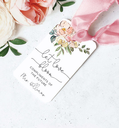 Cambridge Floral Multi | Printable Let Love Bloom Favour Tags Template