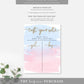 Watercolour Pink Blue | Printable Gender Reveal Voting Game Sign Template