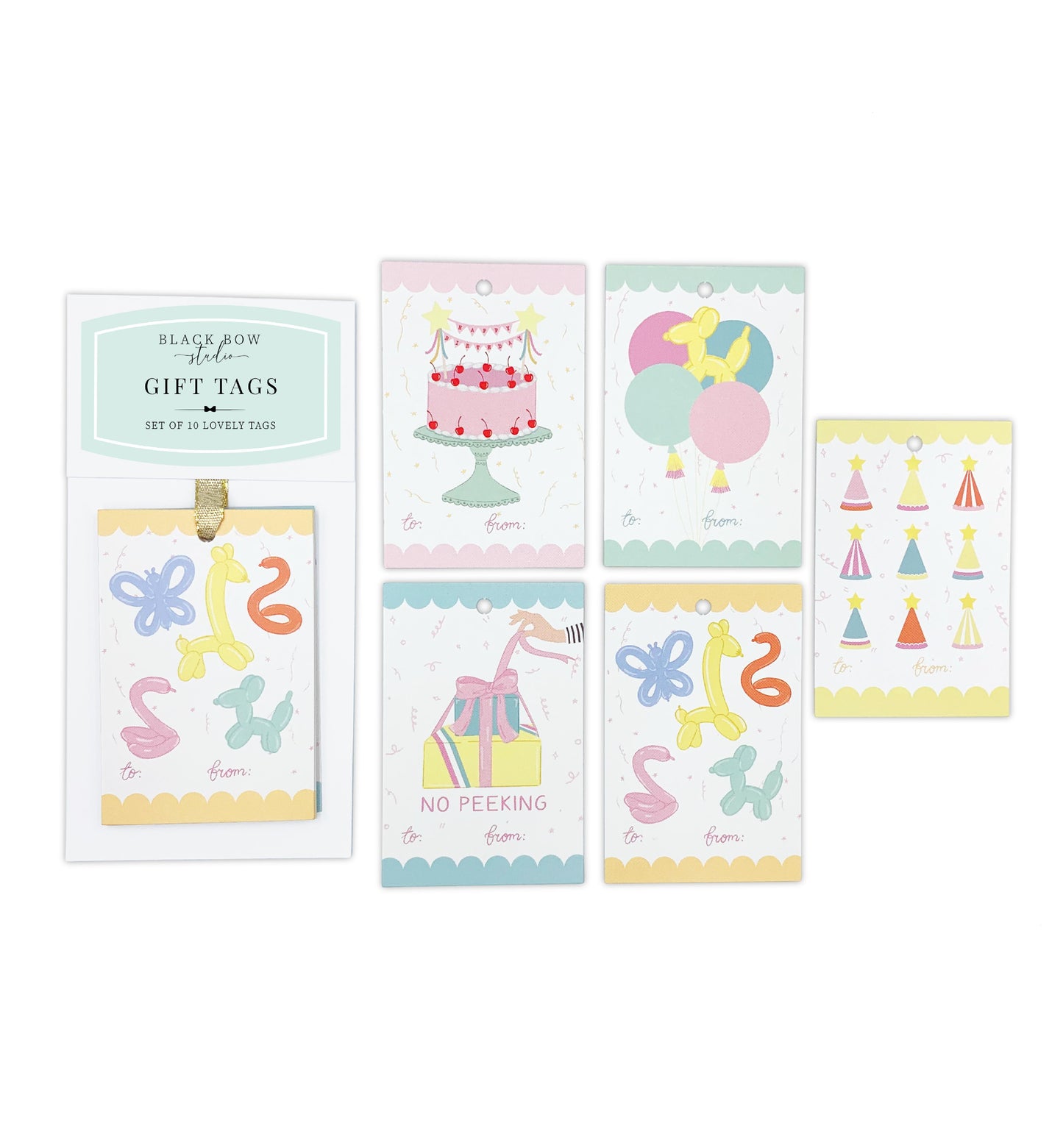 Birthday Party Multi | Set of 10 Gift Tags