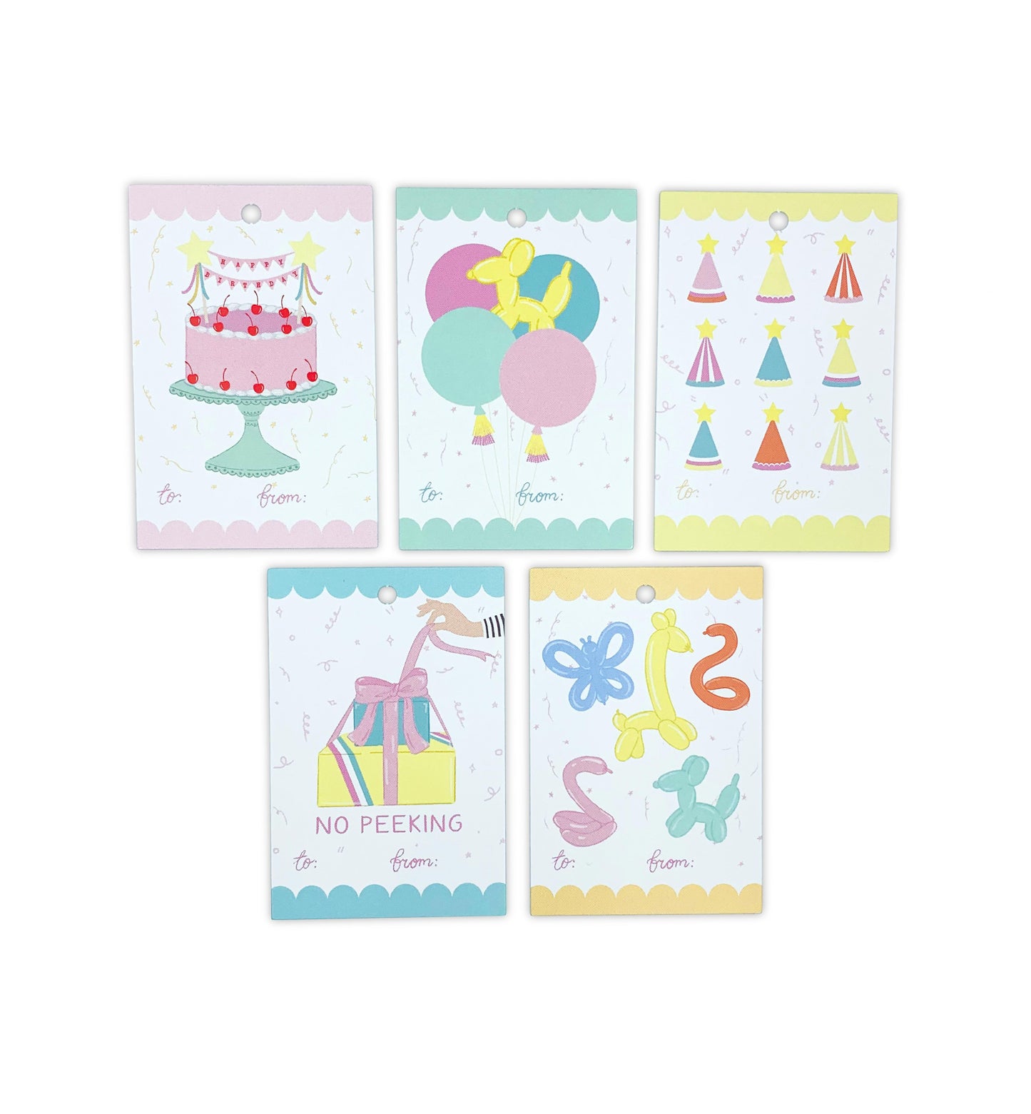 Birthday Party Multi | Set of 10 Gift Tags