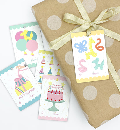 Birthday Party Set of 10 Gift Tags