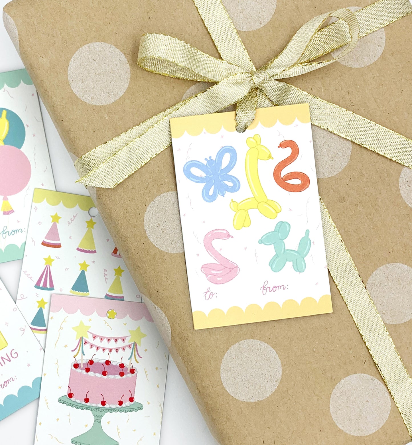 Birthday Party Multi | Set of 10 Gift Tags