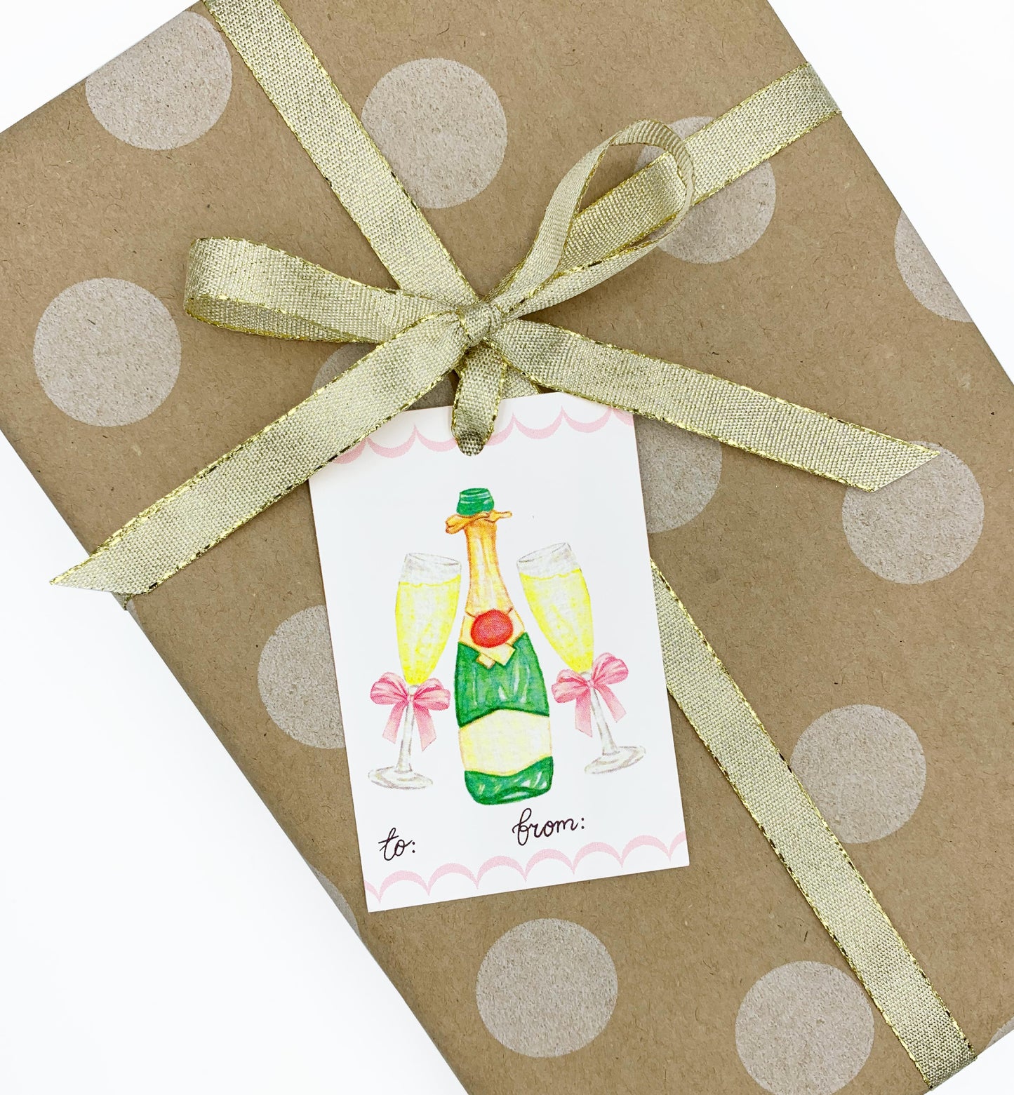 Champagne Toast Set of 8 Gift Tags