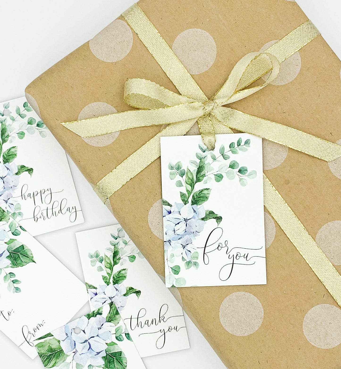 Ferras Blossom Blue | Set of 10 Gift Tags