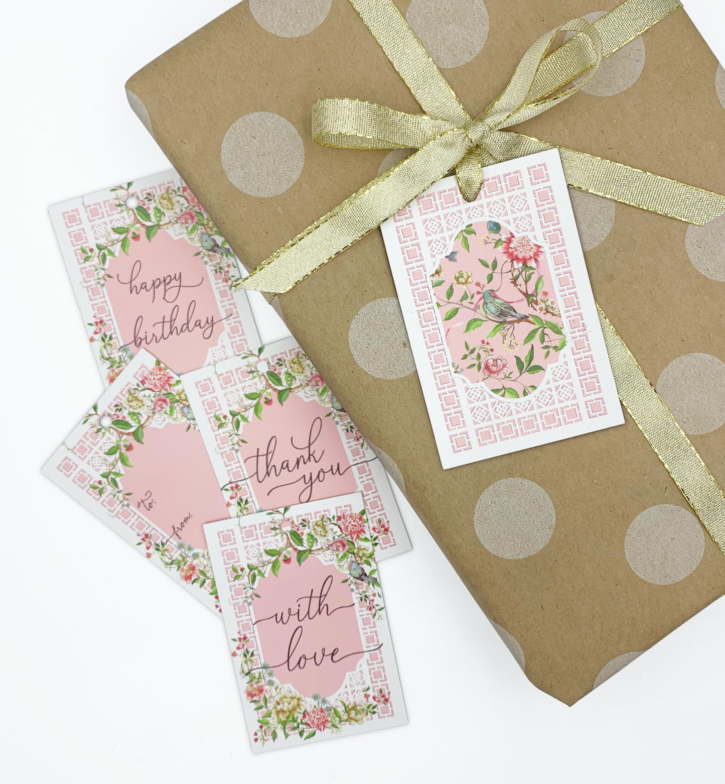 Trianon Pink | Set of 10 Gift Tags