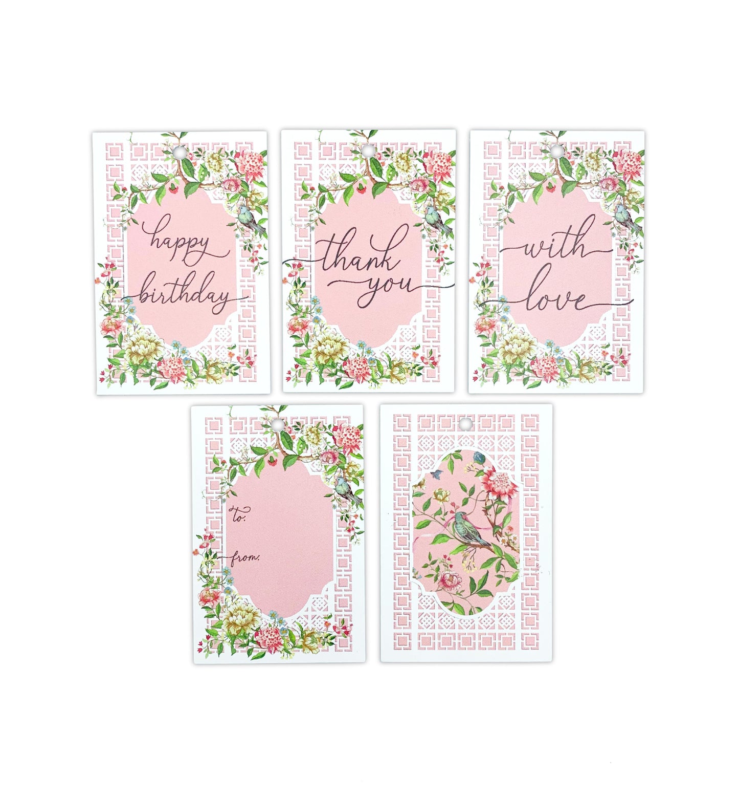 Trianon Pink | Set of 10 Gift Tags