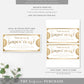 Golden Ticket Gold | Printable Custom Gift Voucher Template – Black Bow ...