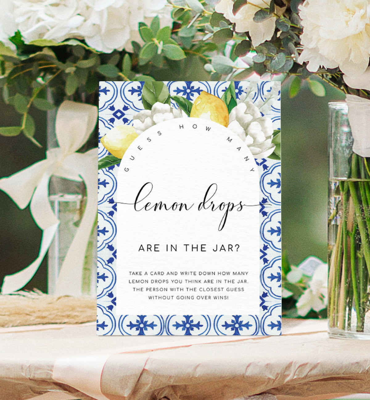 The Med Lemons | Printable Guess How Many Game Sign & Card Template ...