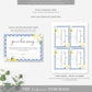 Guess How Many Sign and Cards, Mediterranean Blue Tile Lemons, Printable Game Sign, Bridal Shower Game, Baby Shower Game, The Med Arch