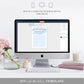 Watercolour Blue | Printable Arrival Date Baby Shower Game Sign