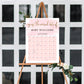 Watercolour Pink | Printable Arrival Date Baby Shower Game Sign