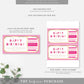 Stripe Hot Pink | Printable Custom Gift Voucher