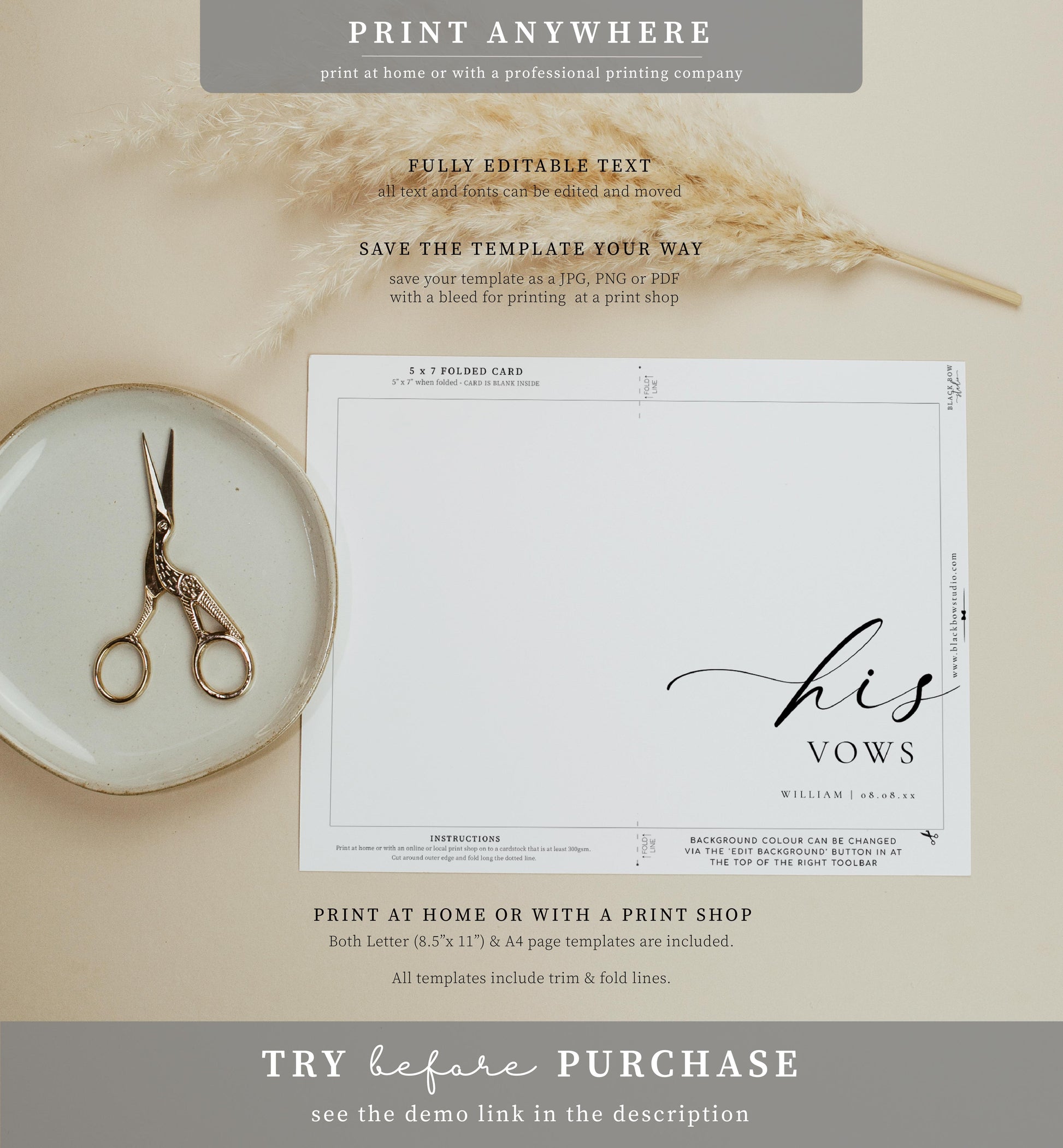 ellesmere-white-printable-his-her-wedding-vow-book-template-black-bow-studio for His And Her Vows Printable Free Ellesmere White | Printable His & Her Wedding Vow Book Template – Black Bow Studio for His And Her Vows Printable Free