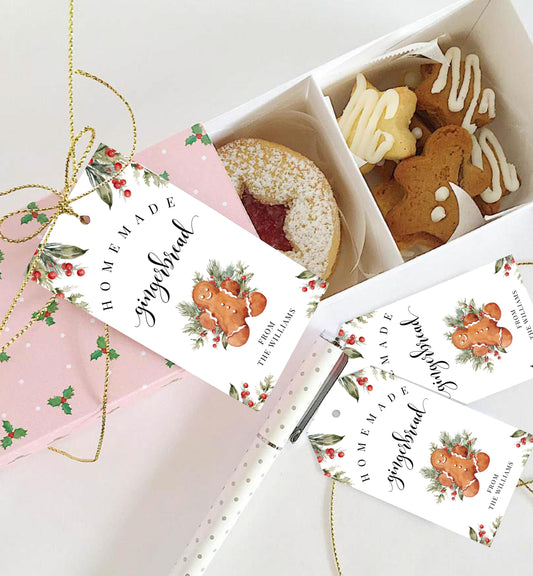 Nutmeg Noel | Printable Homemade Gingerbread Christmas Gift Tag Template