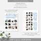 Watercolour Blue | Printable How Old Were They Photo Baby Shower Game Template