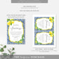 Positano Blue Tile Lemons | Printable In Lieu Of Favours Sign Template