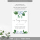 Ferras Blossom Blue | Printable In Loving Memory Sign Template