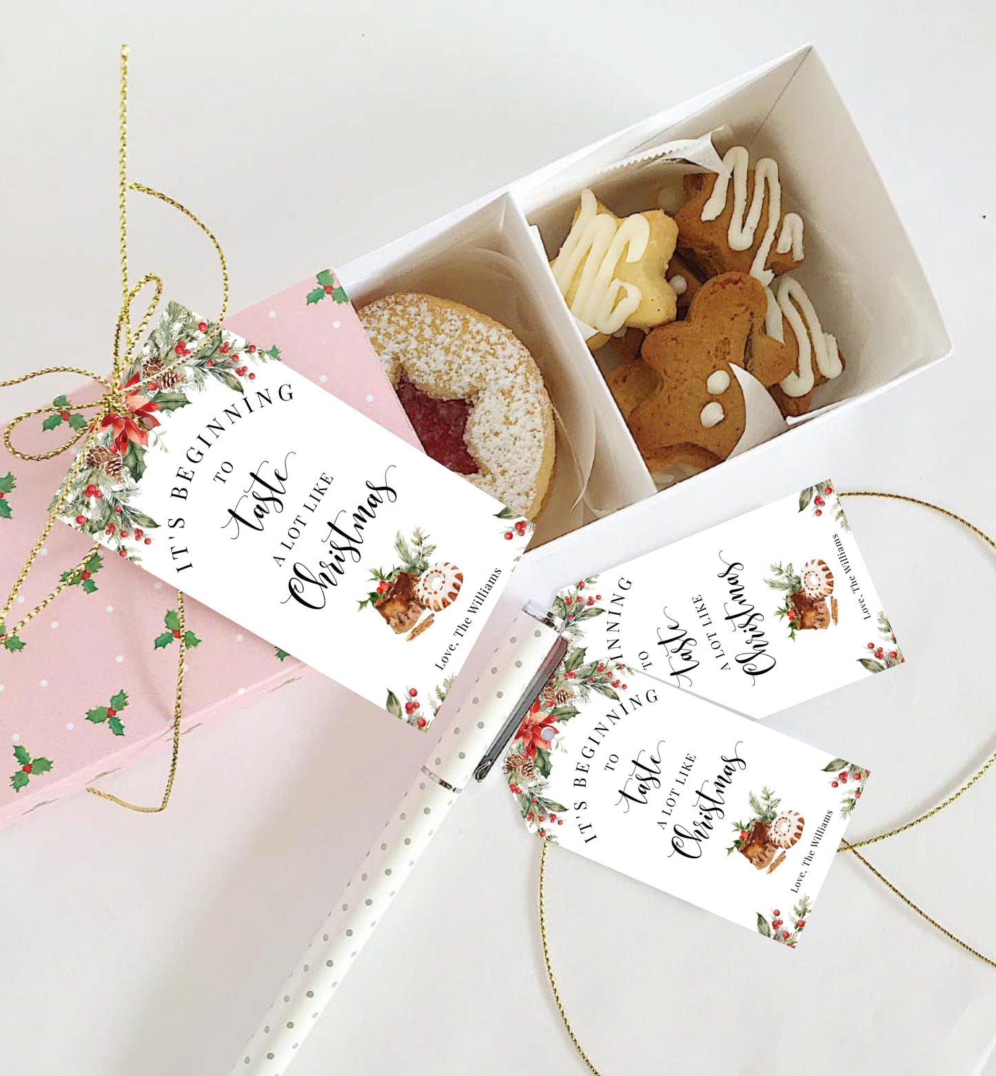 Nutmeg Noel | Printable It's Beginning To Taste A Lot Like Christmas Gift Tag Template