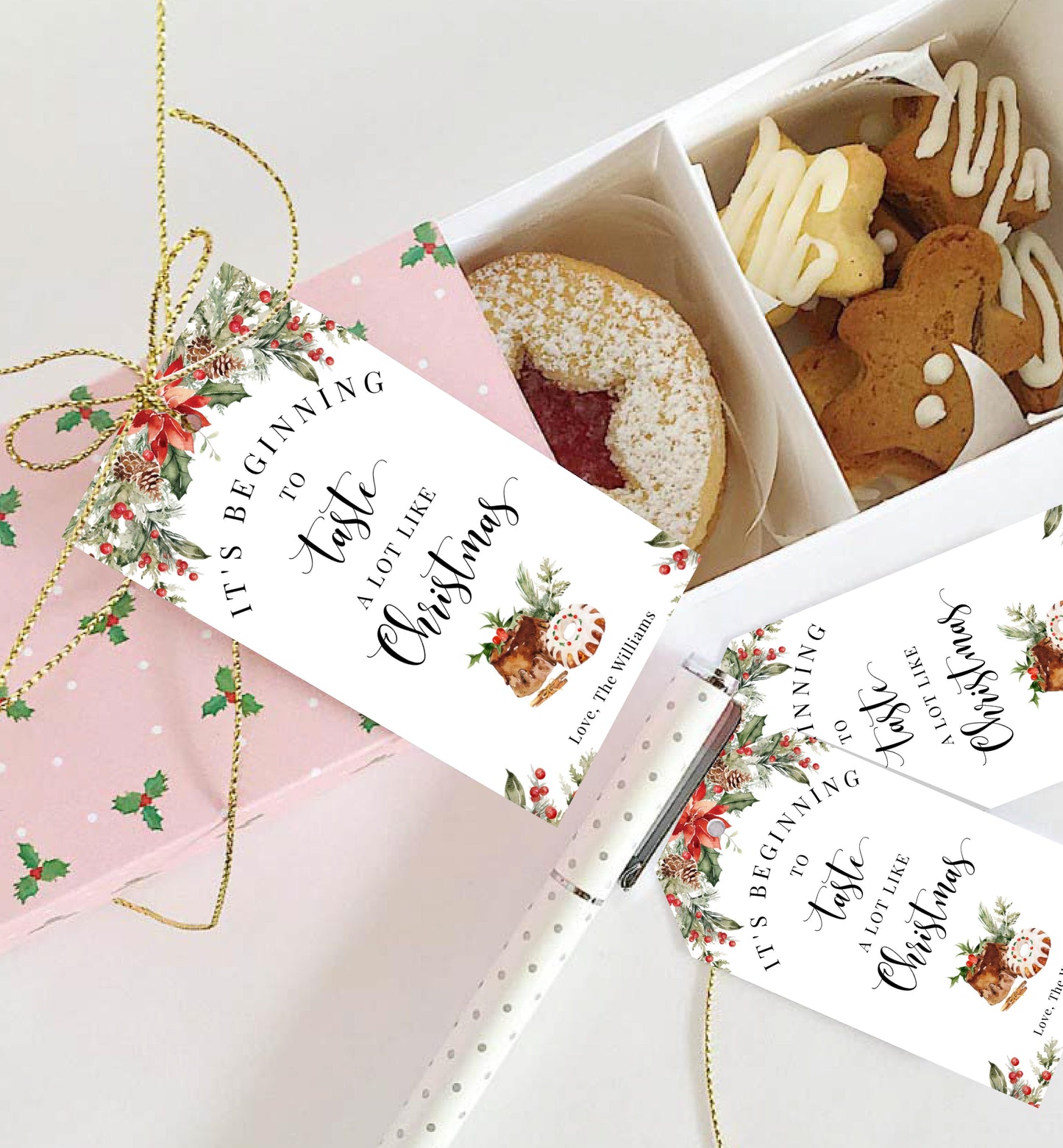 Nutmeg Noel | Printable It's Beginning To Taste A Lot Like Christmas Gift Tag Template
