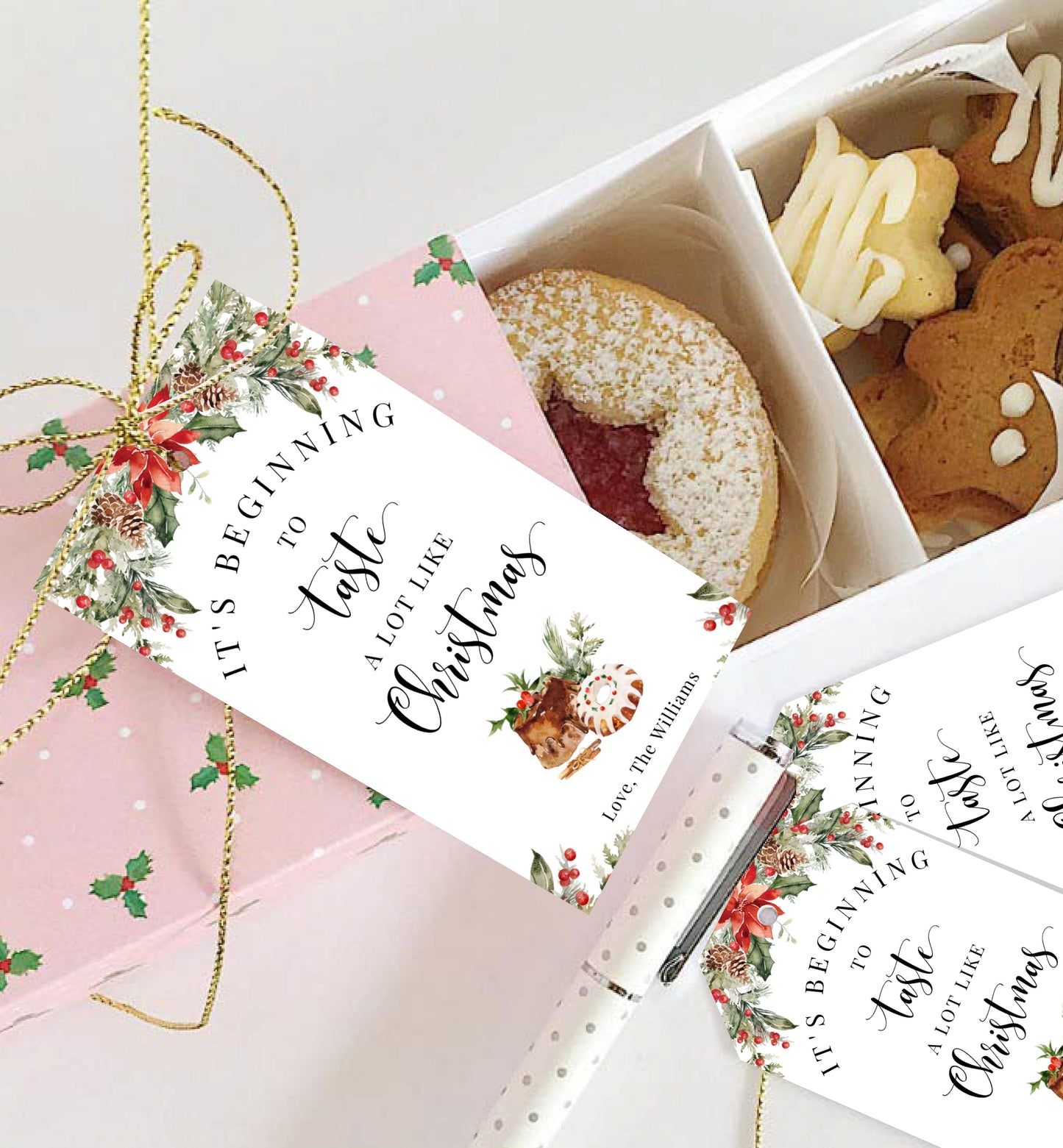 Nutmeg Noel | Printable It's Beginning To Taste A Lot Like Christmas Gift Tag Template